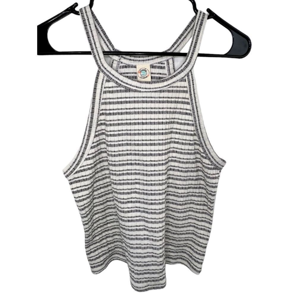 Honolua Halter Style Striped Crop Top